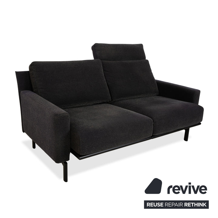 COR Ala Stoff Zweisitzer Grau Sofa Couch manuelle Funktion