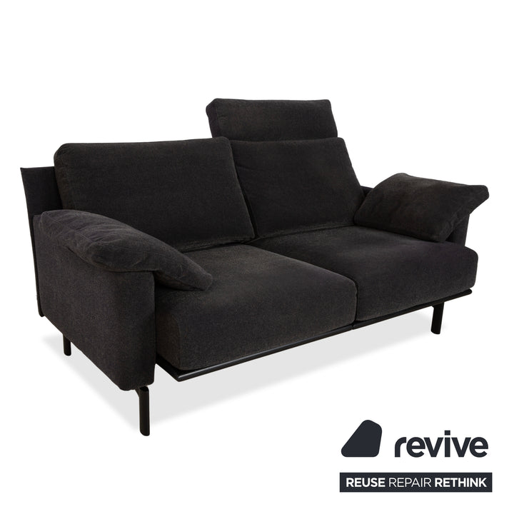 COR Ala Stoff Zweisitzer Grau Sofa Couch manuelle Funktion