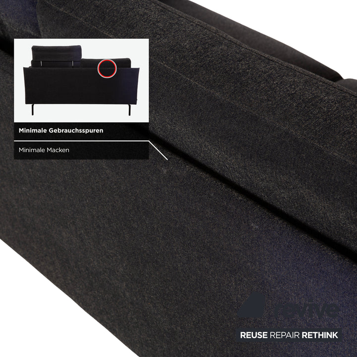 COR Ala Stoff Zweisitzer Grau Sofa Couch manuelle Funktion