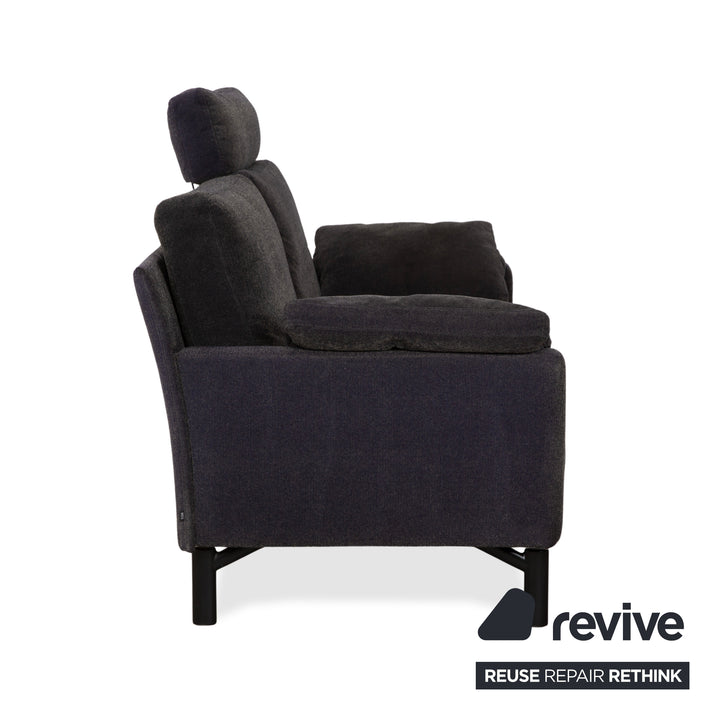COR Ala Stoff Zweisitzer Grau Sofa Couch manuelle Funktion
