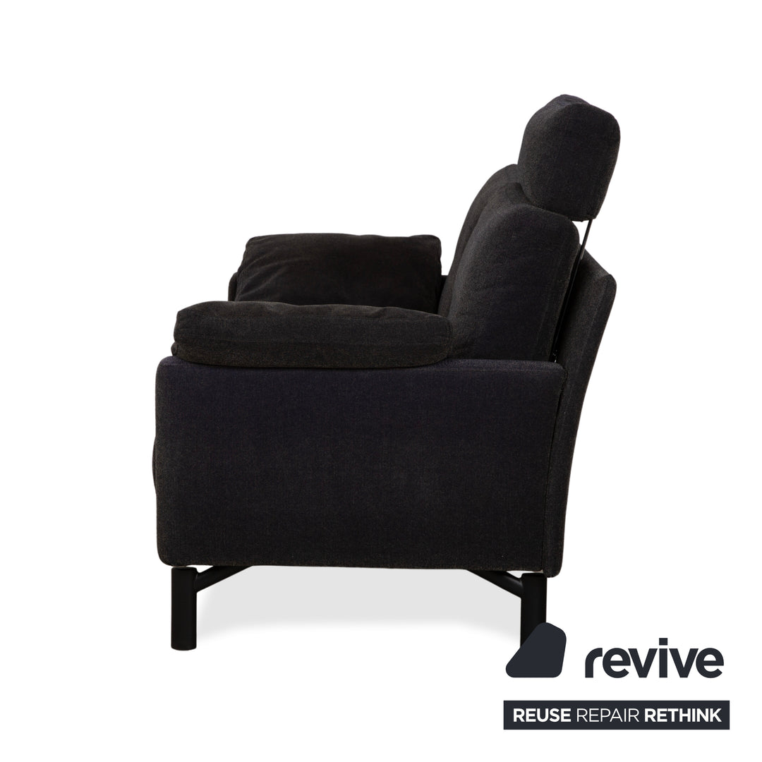 COR Ala Stoff Zweisitzer Grau Sofa Couch manuelle Funktion