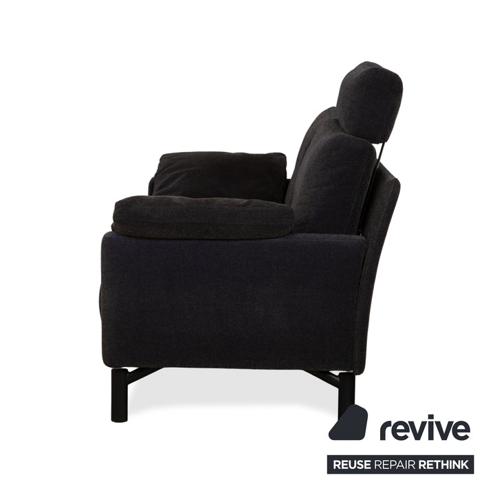 COR Ala Stoff Zweisitzer Grau Sofa Couch manuelle Funktion