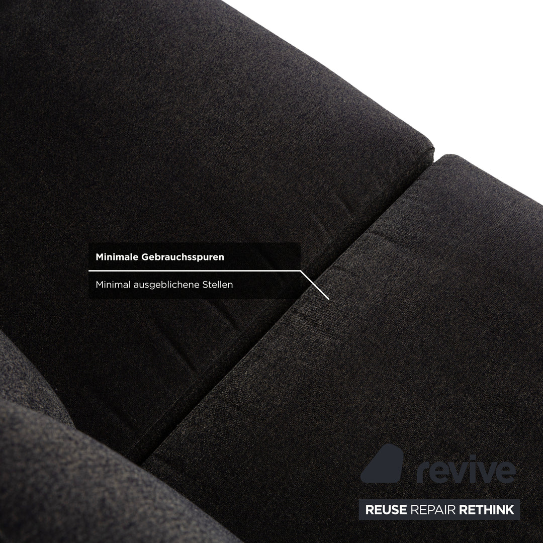 COR Ala Stoff Zweisitzer Grau Sofa Couch manuelle Funktion