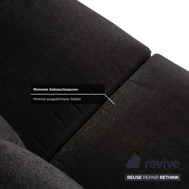 COR Ala Stoff Zweisitzer Grau Sofa Couch manuelle Funktion