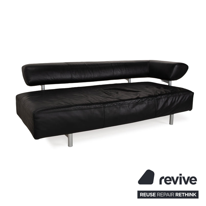 Cor Arthe Leder Dreisitzer Schwarz Sofa Couch manuelle Funktion