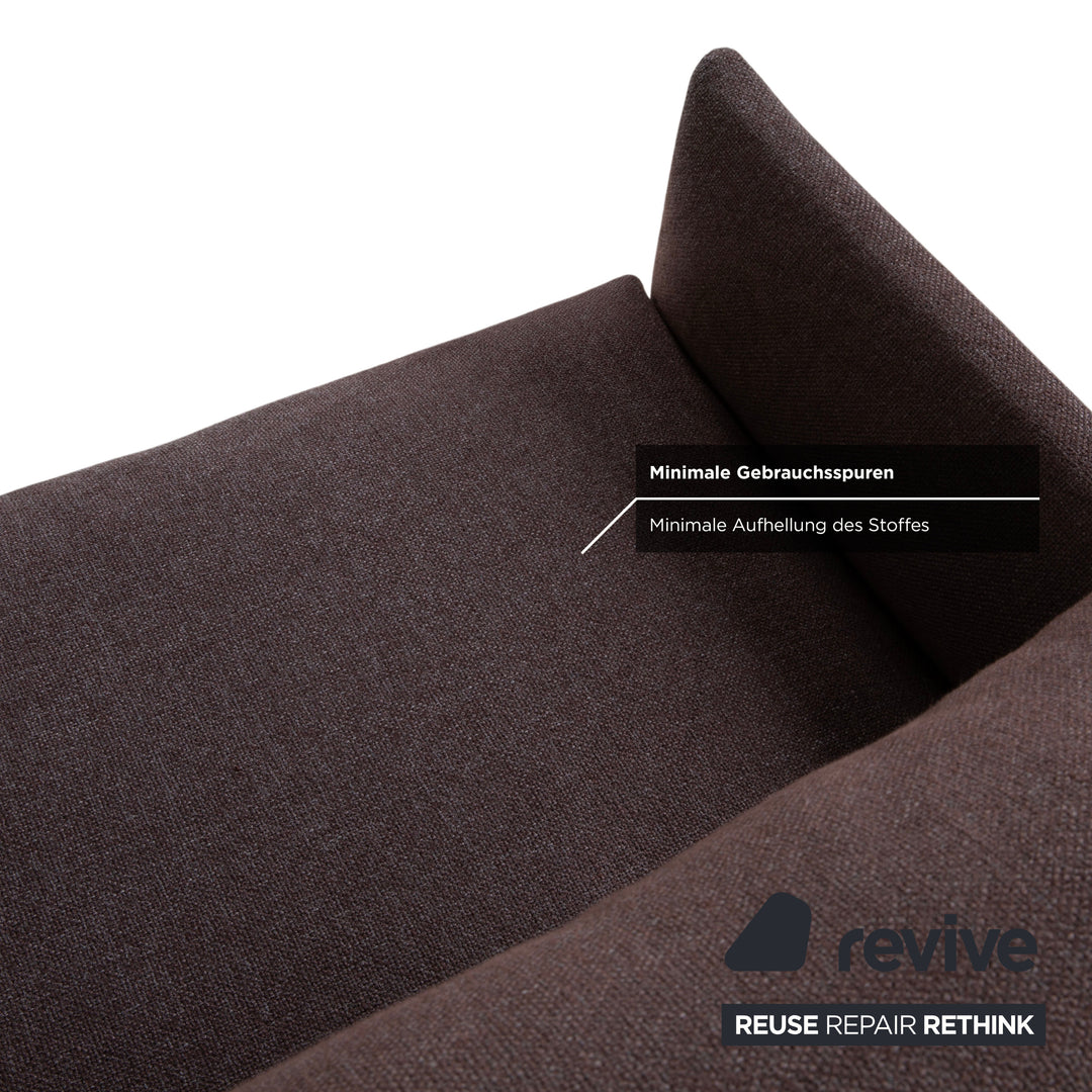 Canapé 3 places en tissu Corduroy Avalanche gris avec fonction manuelle