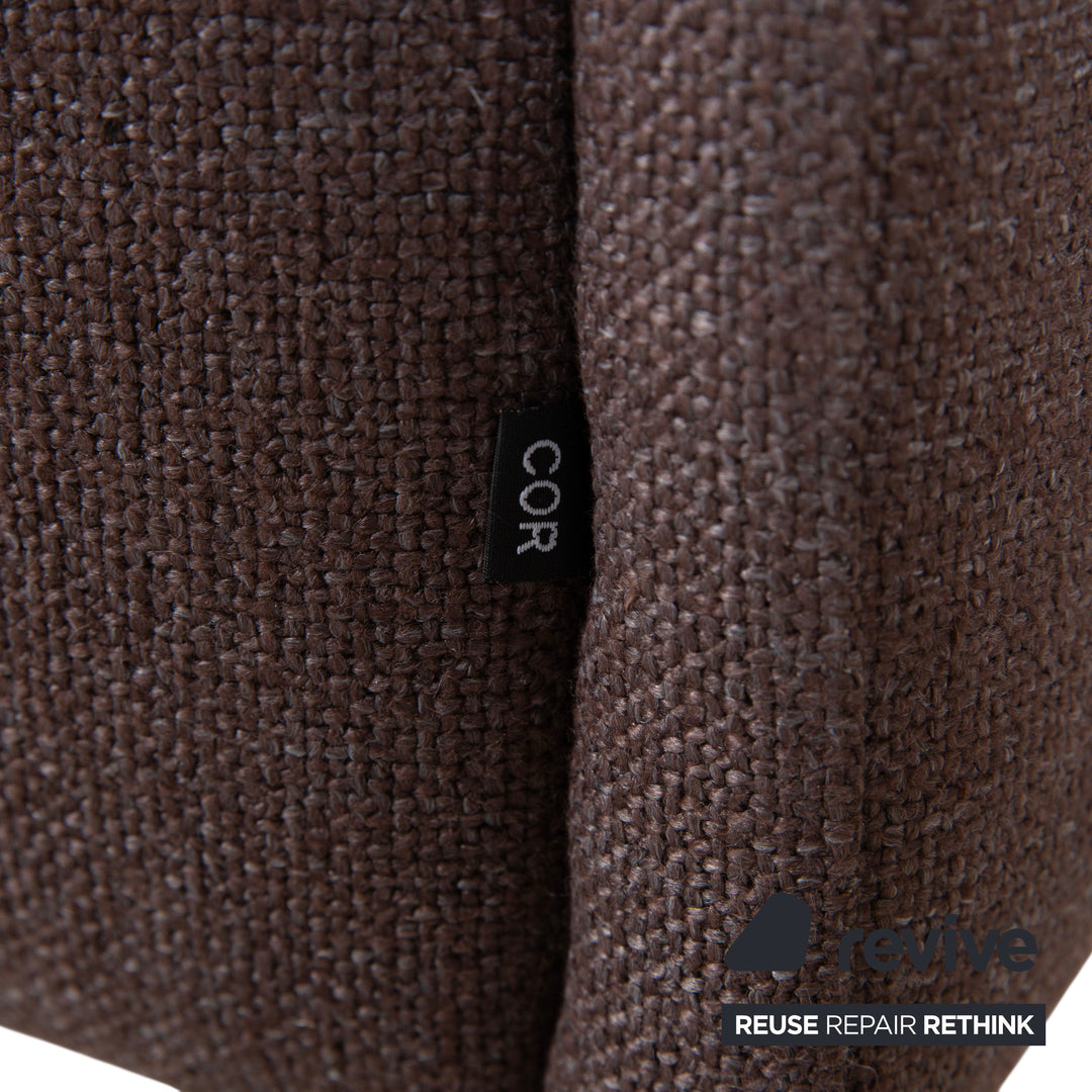 Canapé 3 places en tissu Corduroy Avalanche gris avec fonction manuelle