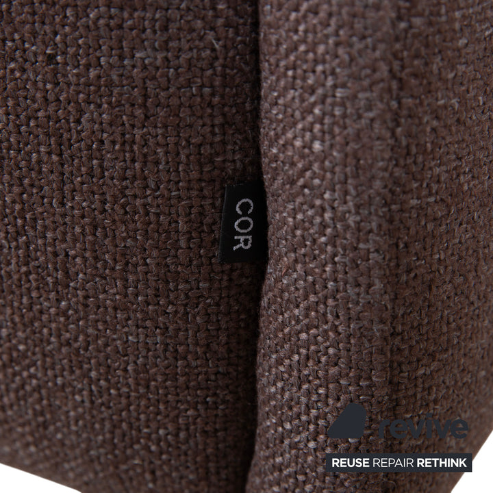 Canapé 3 places en tissu Corduroy Avalanche gris avec fonction manuelle