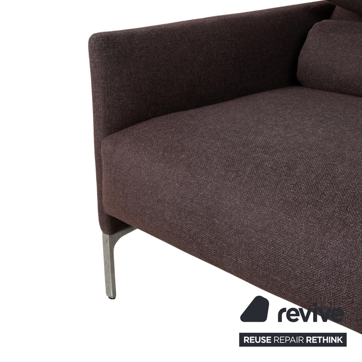 Canapé 3 places en tissu Corduroy Avalanche gris avec fonction manuelle