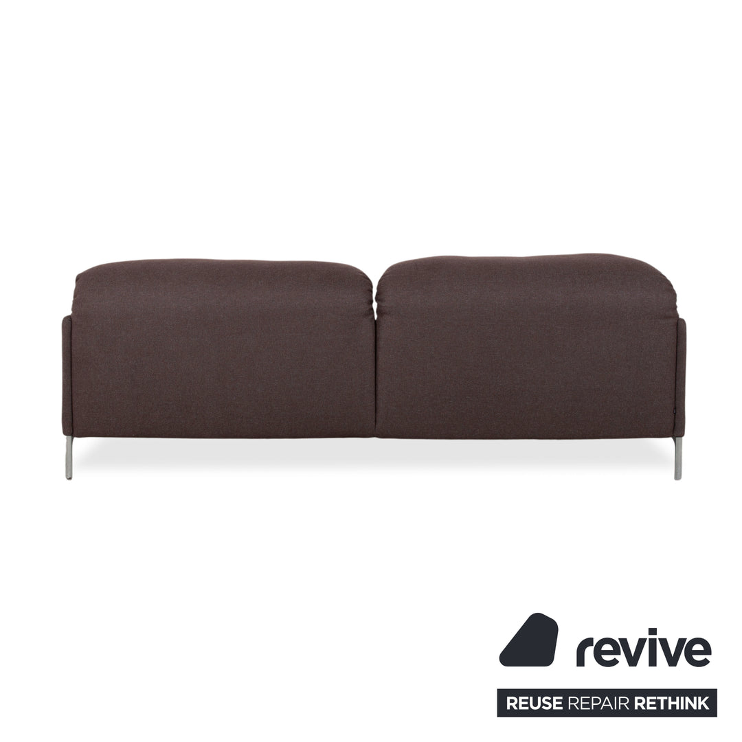 Canapé 3 places en tissu Corduroy Avalanche gris avec fonction manuelle