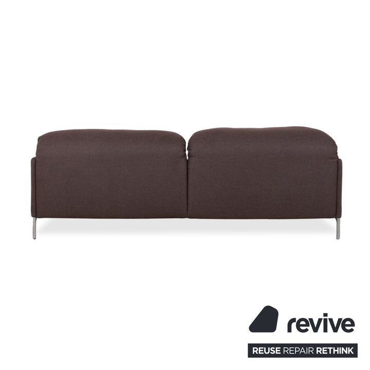 Canapé 3 places en tissu Corduroy Avalanche gris avec fonction manuelle