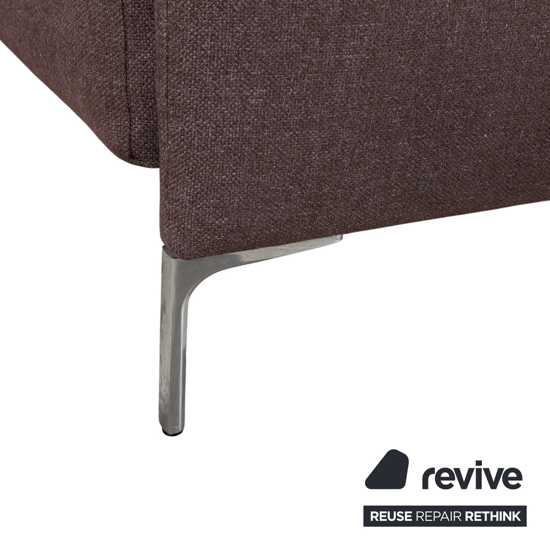 Canapé 3 places en tissu Corduroy Avalanche gris avec fonction manuelle