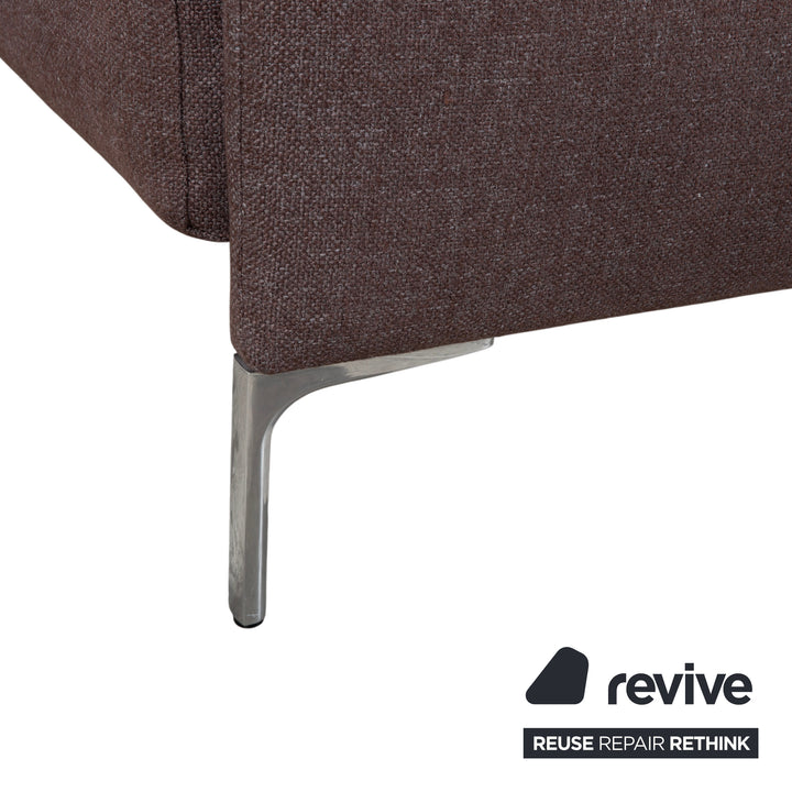 Canapé 3 places en tissu Corduroy Avalanche gris avec fonction manuelle