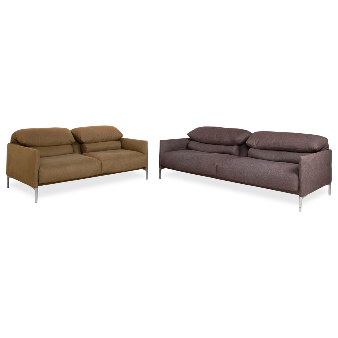 Cor Avalanche Stoff Garnitur Dreisitzer Zweisitzer Braun Bronze Rot manuelle Funktion Sofa Couch