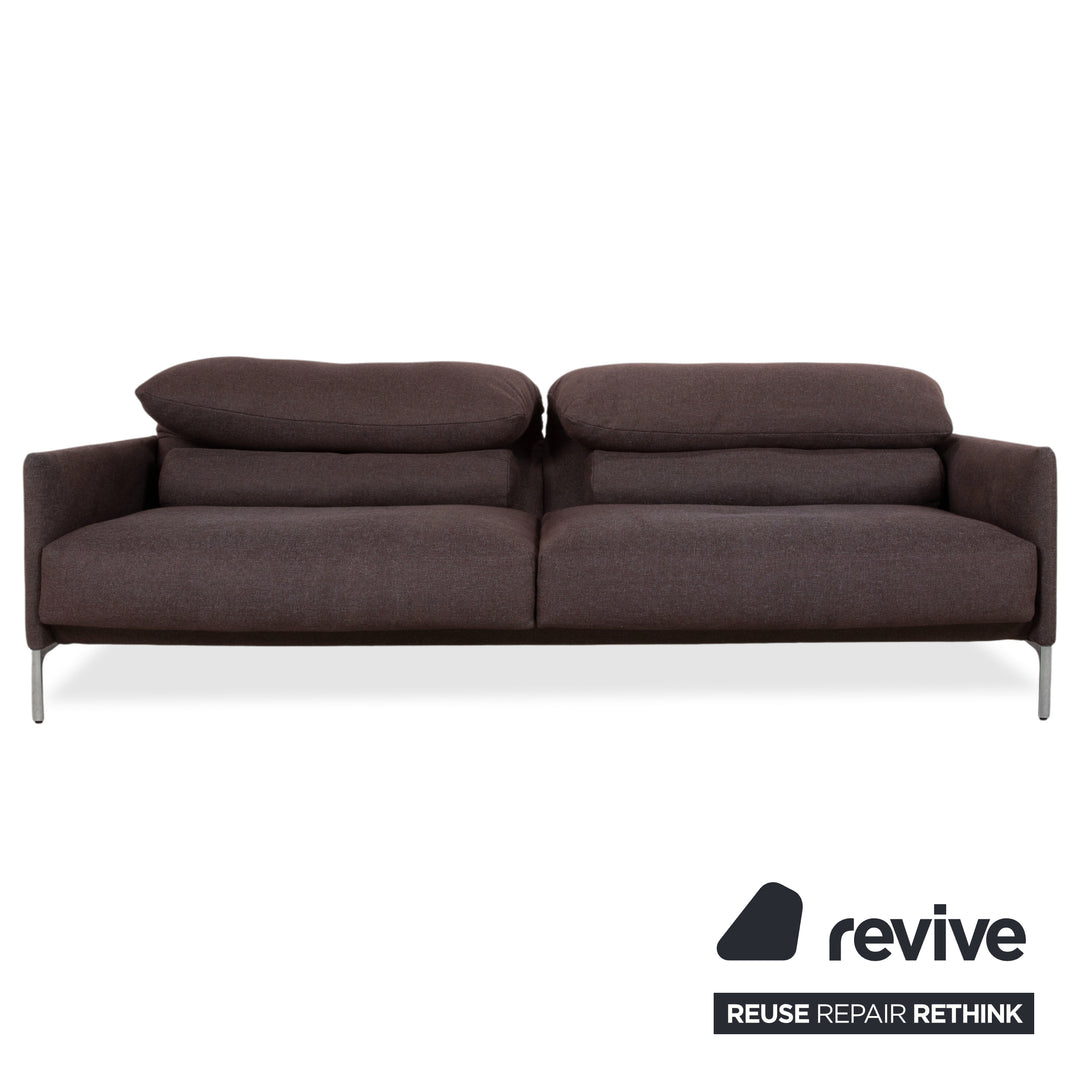Cor Avalanche Stoff Garnitur Dreisitzer Zweisitzer Braun Bronze Rot manuelle Funktion Sofa Couch
