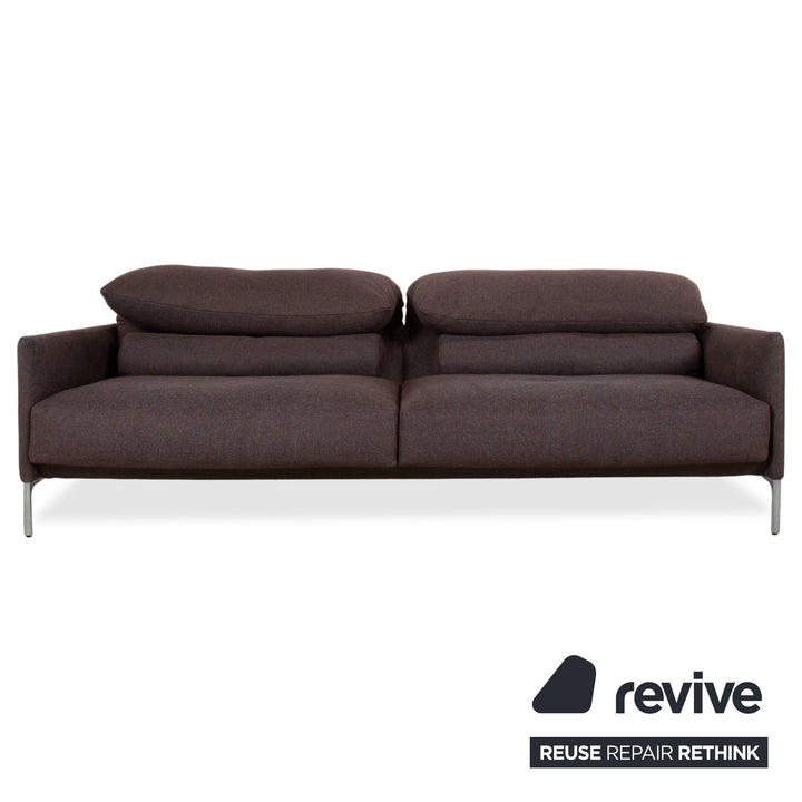 Cor Avalanche Stoff Garnitur Dreisitzer Zweisitzer Braun Bronze Rot manuelle Funktion Sofa Couch