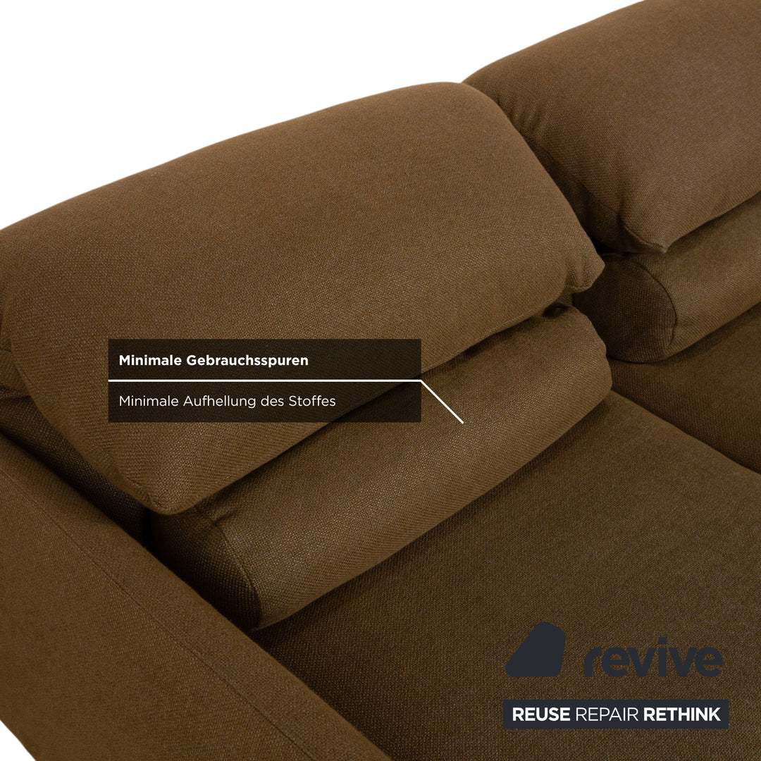 Cor Avalanche Stoff Garnitur Dreisitzer Zweisitzer Braun Bronze Rot manuelle Funktion Sofa Couch