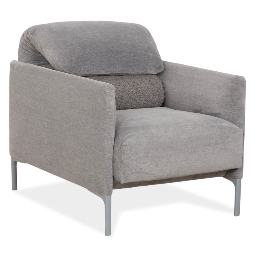 Fauteuil en tissu Cor Avalanche gris à commande manuelle