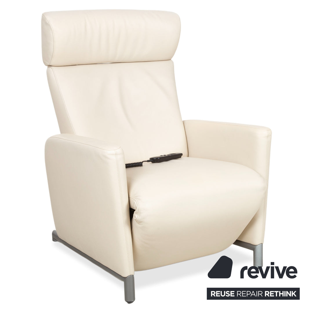 COR Bico Leder Sessel Creme Beige elektrische Funktion Relaxfunktion