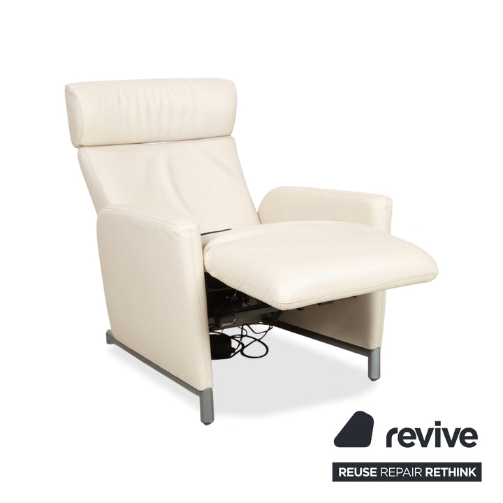 COR Bico Leder Sessel Creme Beige elektrische Funktion Relaxfunktion