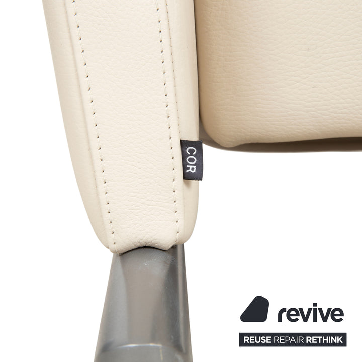 COR Bico Leder Sessel Creme Beige elektrische Funktion Relaxfunktion