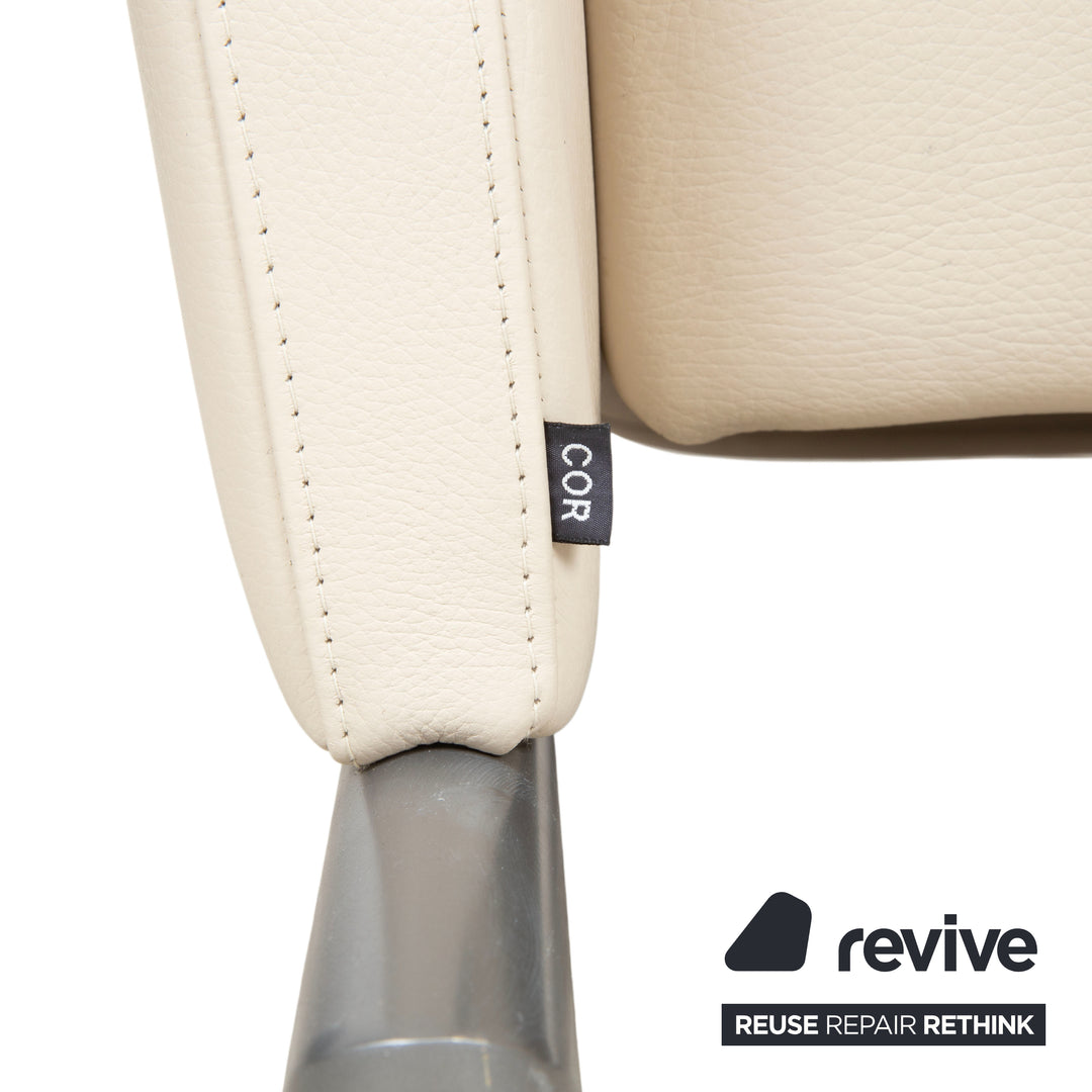 COR Bico Leder Sessel Creme Beige elektrische Funktion Relaxfunktion
