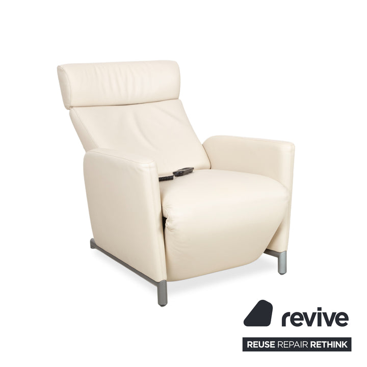 COR Bico Leder Sessel Creme Beige elektrische Funktion Relaxfunktion