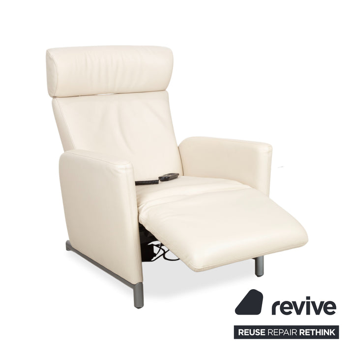 COR Bico Leder Sessel Creme Beige elektrische Funktion Relaxfunktion