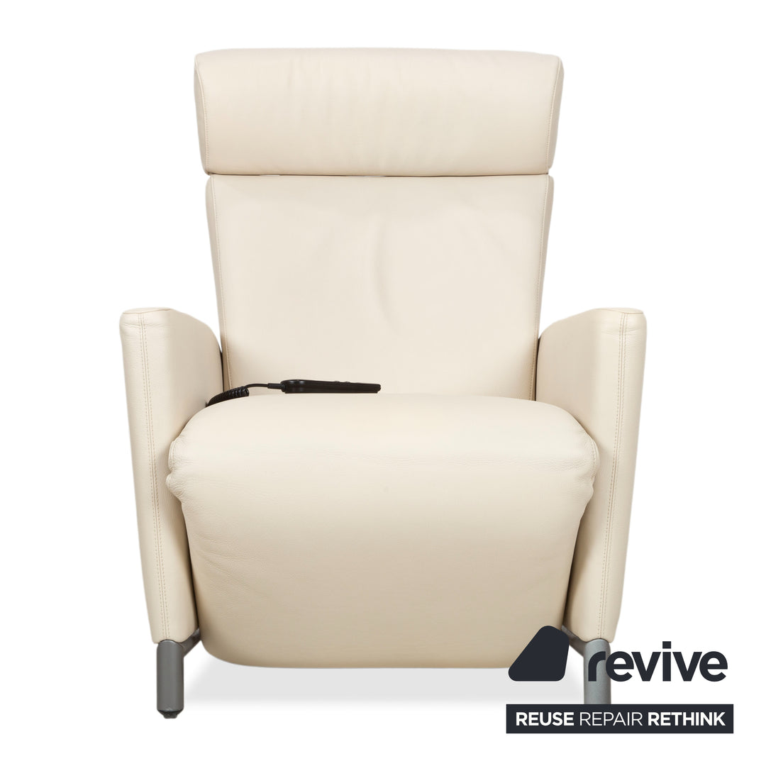 COR Bico Leder Sessel Creme Beige elektrische Funktion Relaxfunktion
