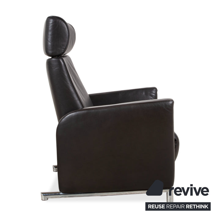 COR Bico Leder Sessel Schwarz elektrische und manuelle Funktion
