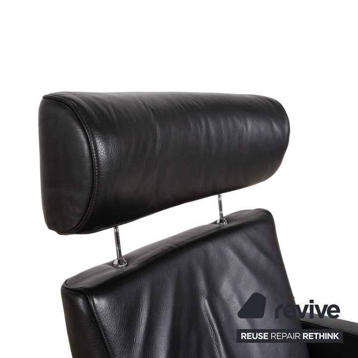 COR Bico Leder Sessel Schwarz elektrische und manuelle Funktion