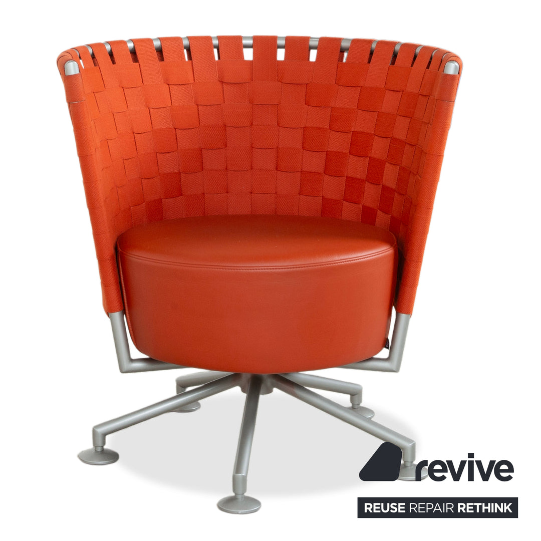 COR Circo Leder Sessel Rot Drehfunktion