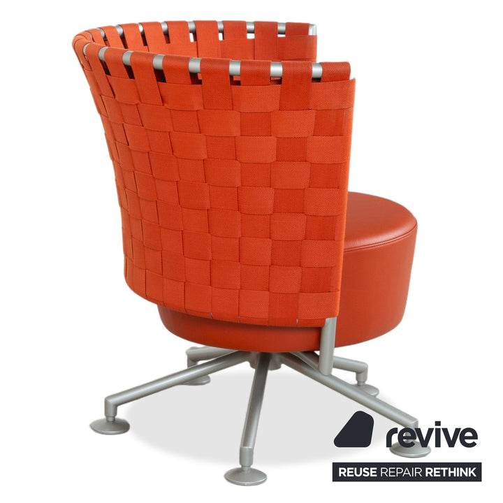 COR Circo Leder Sessel Rot Drehfunktion