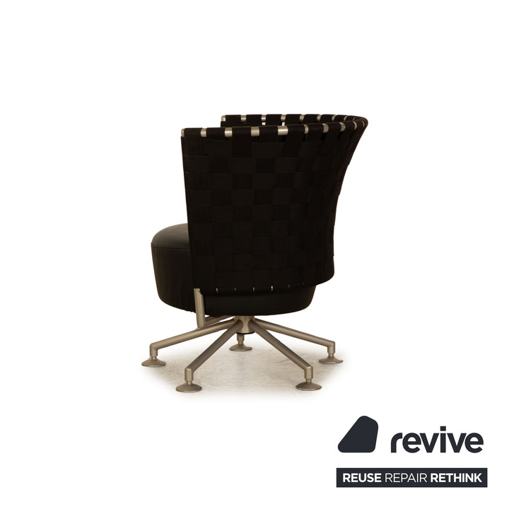 Cor Circo Leder Sessel Schwarz Drehfunktion