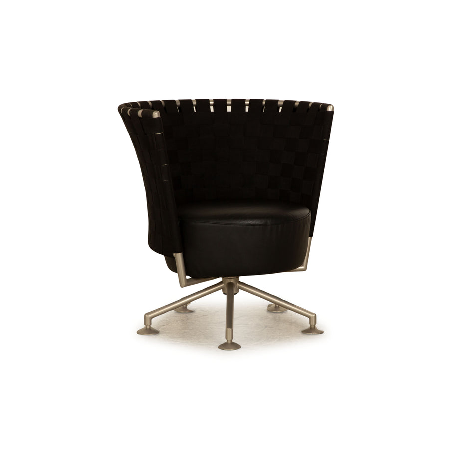 Cor Circo Leder Sessel Schwarz Drehfunktion