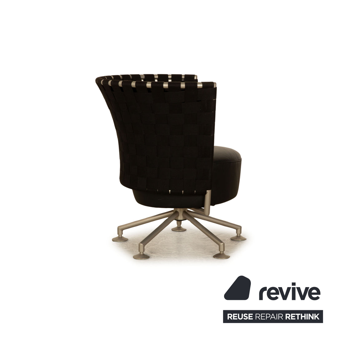 Cor Circo Leder Sessel Schwarz Drehfunktion
