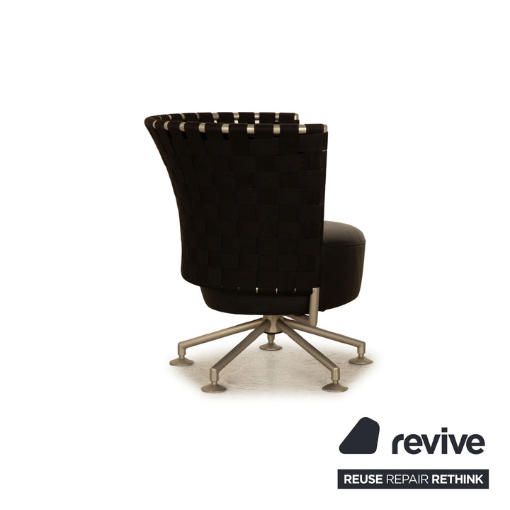 Cor Circo Leder Sessel Schwarz Drehfunktion