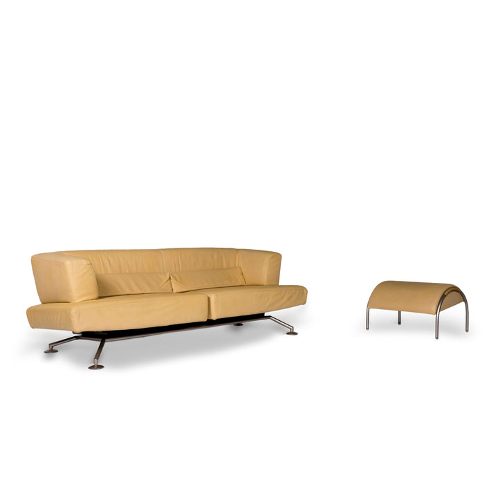 Cor Circum sofa set yellow 1x two-seater 1x stool #10396