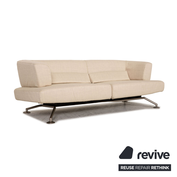 Cor Circum Stoff Dreisitzer Creme Sofa Couch Neubezug