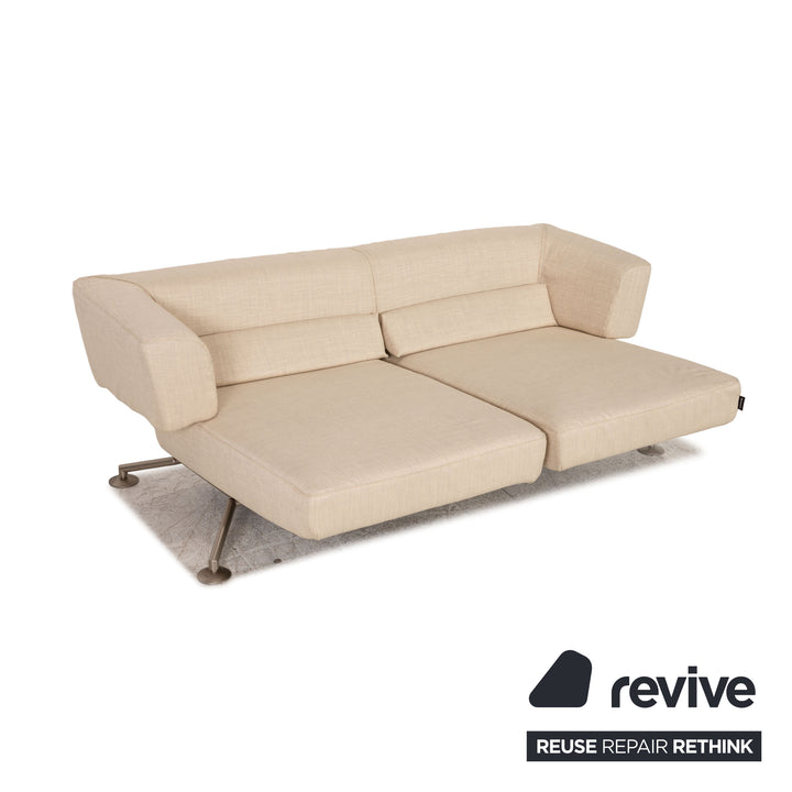 Cor Circum Stoff Dreisitzer Creme Sofa Couch Neubezug