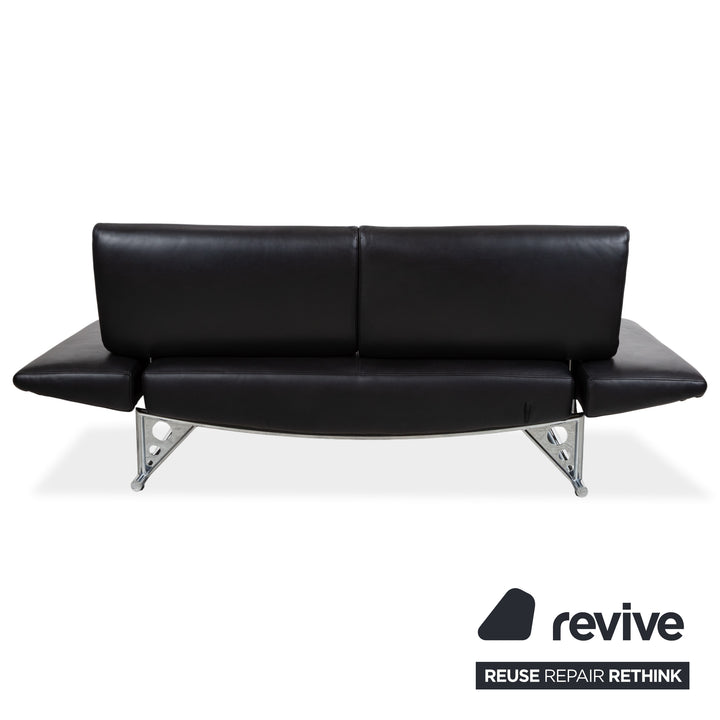 COR Cirrus Leder Dreisitzer Schwarz Sofa Couch MΩanuelle Funktion