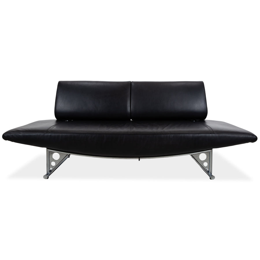 COR Cirrus Leder Dreisitzer Schwarz Sofa Couch MΩanuelle Funktion