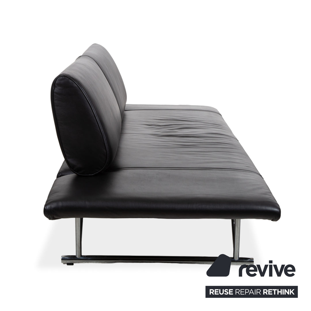 COR Cirrus Leder Dreisitzer Schwarz Sofa Couch MΩanuelle Funktion