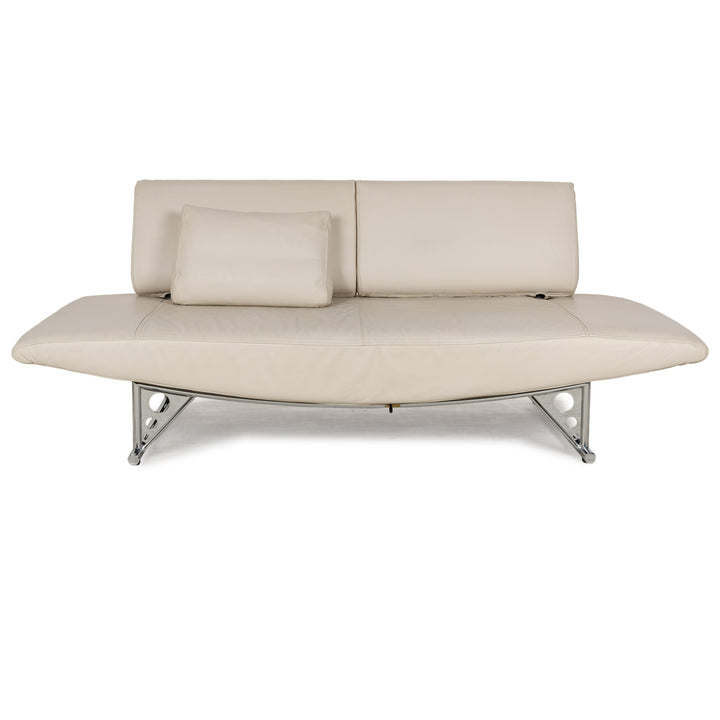 Cor Cirrus Leather Two Seater Cream Manual Function Sofa Couch