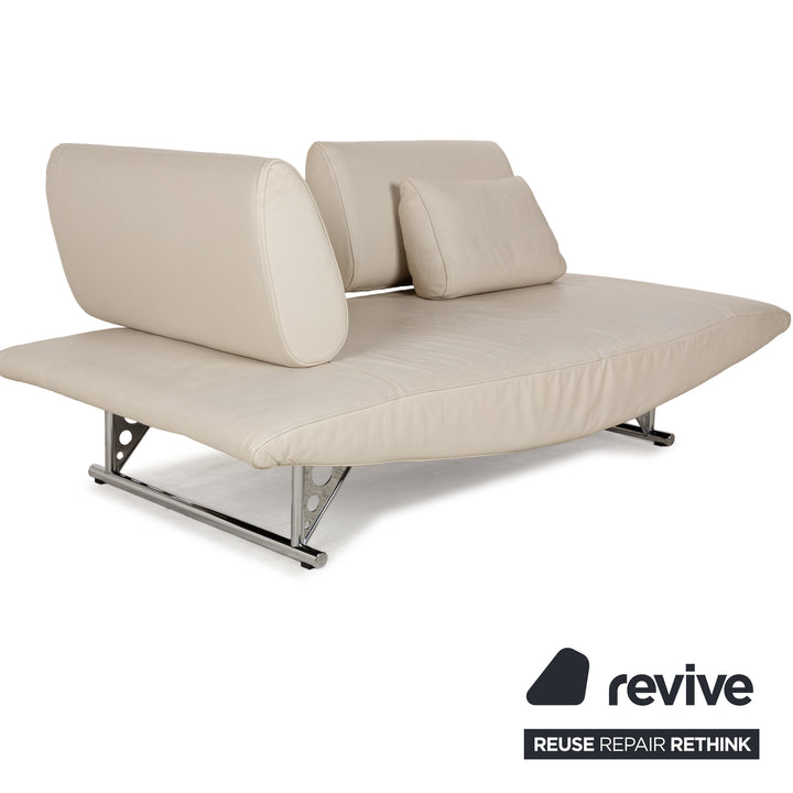Cor Cirrus Leather Two Seater Cream Manual Function Sofa Couch