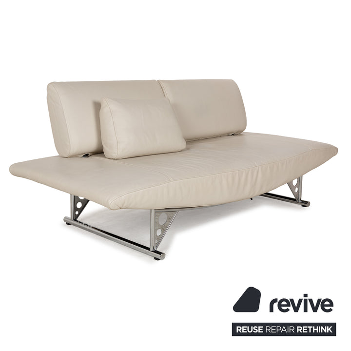 Cor Cirrus Leather Two Seater Cream Manual Function Sofa Couch