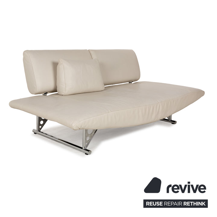 Cor Cirrus Leather Two Seater Cream Manual Function Sofa Couch