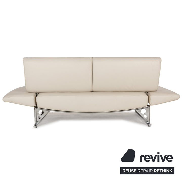 Cor Cirrus Leather Two Seater Cream Manual Function Sofa Couch