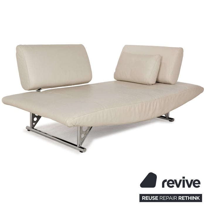 Cor Cirrus Leather Two Seater Cream Manual Function Sofa Couch