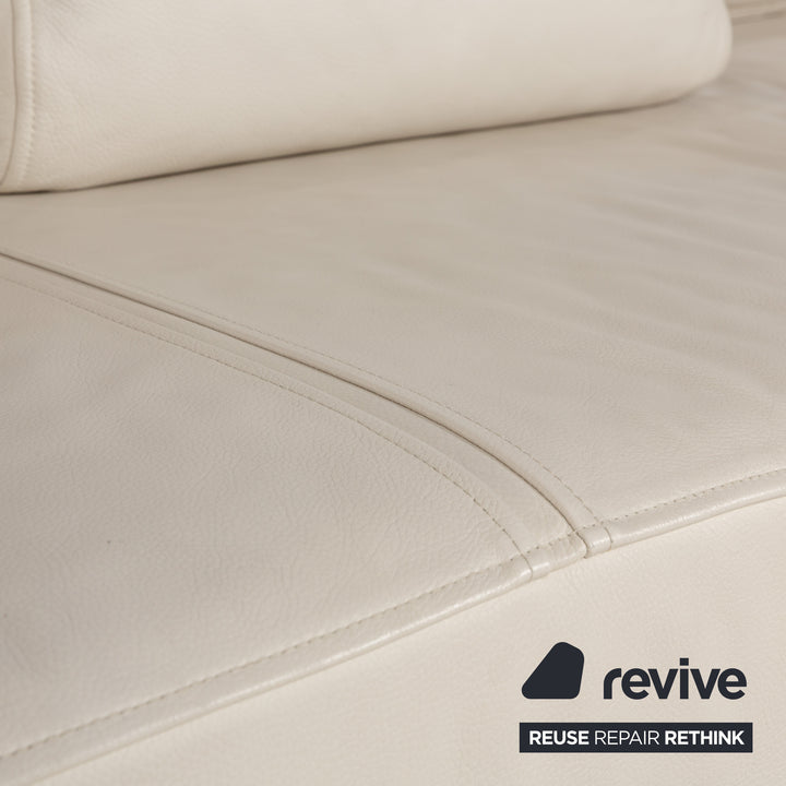 Cor Cirrus Leather Two Seater Cream Manual Function Sofa Couch